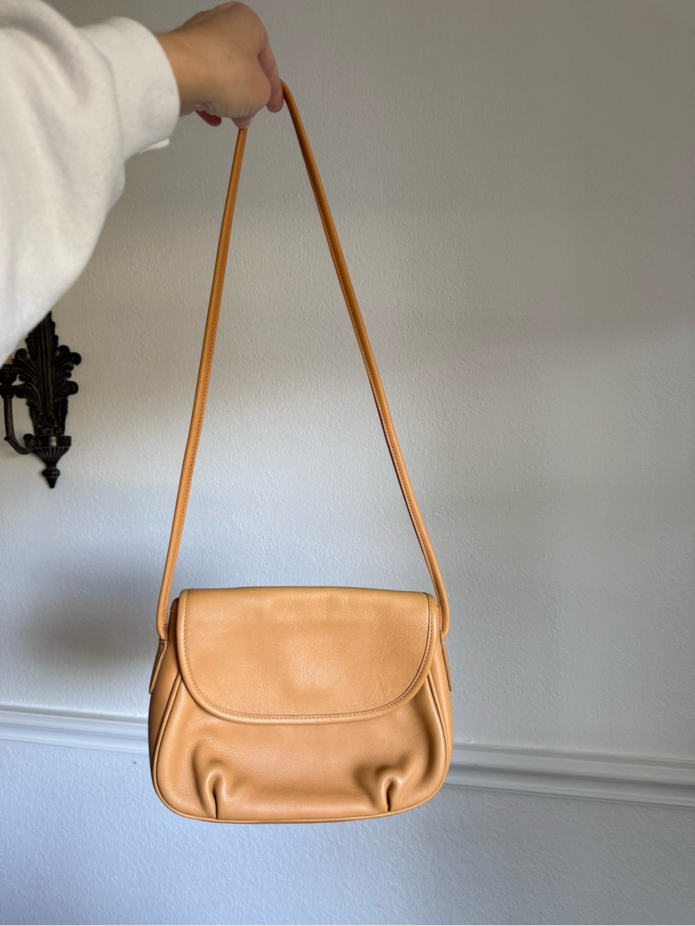 Vintage Coach Lightweights Chamois Leather Cafe Bag Crossbody #4111